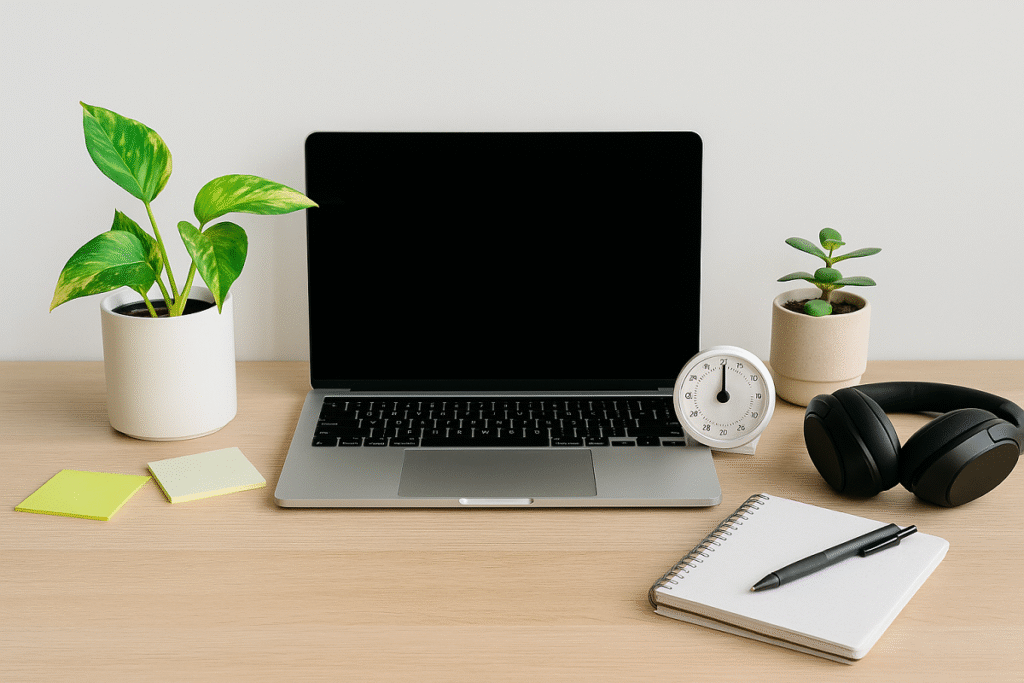 ADHD-friendly organized workspace